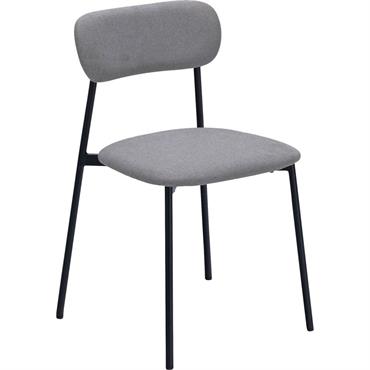Cliquez pour agrandir et passer en diaporama Lot de 2 chaise de repas en tissu - gris