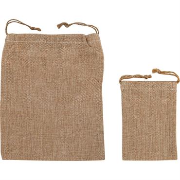 Lot de 2 sachets déco en polyester - naturelPALOMAS