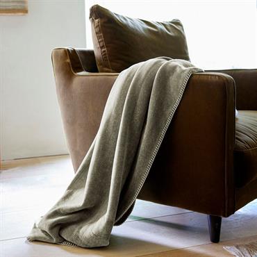 Plaid doux synthétique 130x170cm - vertELISE
