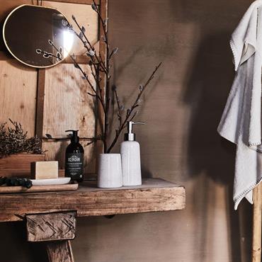 Porte savon en céramique mouchetée - blanc ventouxNEOULES