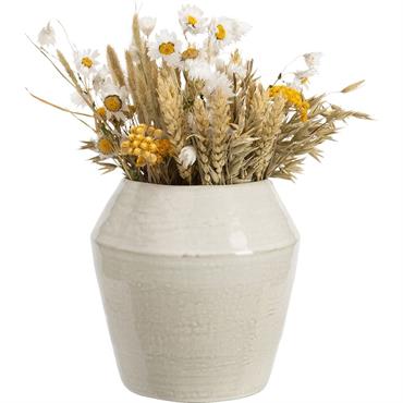 Cliquez pour agrandir et passer en diaporama Vase contemporain en céramique H16cm - beigeFOUILLOUSE