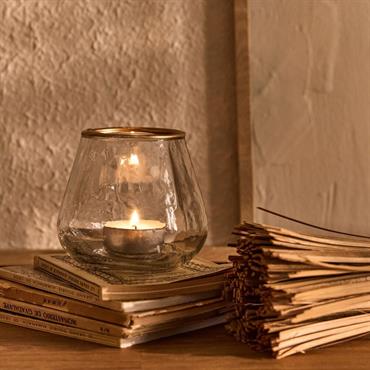 Cliquez pour agrandir et passer en diaporama Photophore en verre D9cm - transparentTIROS