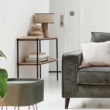 Cliquez pour agrandir et passer en diaporama Console en bois et métal L100xl35xH77cm - bois clairISEO