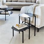 Bout de canapé double plateau en métal - noir H50cmCAROUBE