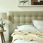 Tête de lit capitonnée en tissu L180cm - beigeCATALINA