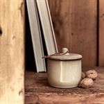 Boîte déco en grès H10cm - grisAIGUES