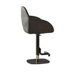 Ozzio Baldo  Tabouret de bar en Velours et Métal Graphite