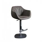 Ozzio BORIS Tabouret de bar en Velours et Métal Graphite
