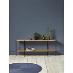 Console en chêne et métal naturel/noir