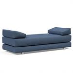 Méridienne design SIGMUND ALU  convertible lit 160x200 cm tissu Weda Blue