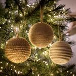 Boule de noël D10cm - naturel 