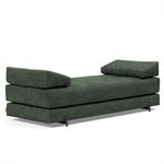 Méridienne design SIGMUND INDU convertible lit 160x200 cm pieds Acier noir tissu Avella Green