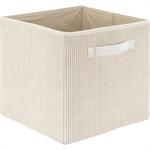 Panier de rangement en velours côtelé H30xL30cm - blanc ventouxVELA