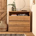 Commode 3 tiroirs en bois d'acacia - bois clairCORCOVADO