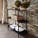 Bibliothèque 3 tablettes en métal - noir L100