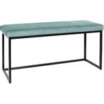 Banc en métal assise en velours giulia vert céladon