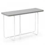 Console extensible 4 couverts DEE-J structure métal plateau mélaminé pierre piasentina