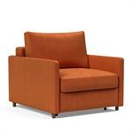INNOVATION LIVING  Fauteuil NEAH SLIM convertible 80x195 tissu Esina Rust Orange