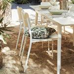 Chaise de jardin empilable en aluminium - blancTOMA
