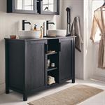 Meuble sous-vasque double et 2 portes en bois de cèdre - L120cmVALLAURIS