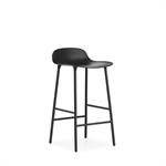 Tabouret de bar en acier et pp noir 65 cm