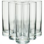 Lot de 6 verres à eau forme tube en verre 22cl - transparentGINA