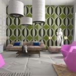 Salon à l'esprit rétro