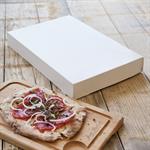 Lot de 6 coffret traiteur en carton 28x42cm - blanc 