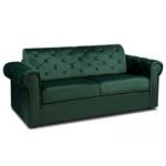 Canapé CHESTERFIELD convertible EXPRESS 140 cm matelas 16cm velours vert