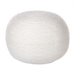 Pouf en tissu blanc 50x35cm