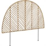 Tête de lit ronde en rotin L150cm - bois clairKERIANE