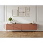 Meuble TV 4 portes 220 cm ATLAS rouge   BOBOCHIC