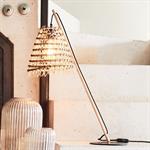 Lampe fait main en fibre de palmier - noir H69cmORIA