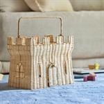 Panier de rangement château en rotin H26cm - naturelCITADEL