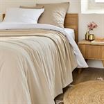 Couvre-lit tissé en coton 230x250cm - beige roucasBELCODENE