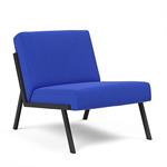 INNOVATION LIVING  Chaise design VIKKO pieds métal noir Tissu Elegance Ultramarine