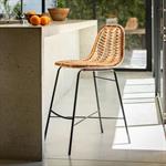 Chaise îlot central en rotin - naturel h66cmLUPIN