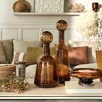Bouteille déco en verre H41cm - brun rustrelTAORMINA