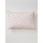 'Taie d'oreiller percale de coton Fleuri Anglais'' fleuri rose'''