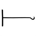 Patère potence pour luminaire ou plante droit métal noir 30 cm