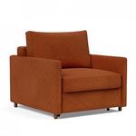INNOVATION LIVING  Fauteuil NEAH SLIM convertible 80x195 tissu Corduroy Orange