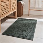 Tapis de bain en coton jacquard 50x80cm - vert cèdreELIPSO
