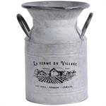 Pot à lait métal effet zinc esprit cottage décoratif