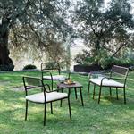 Salon de jardin en acier - noir 