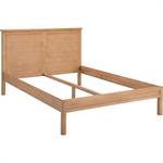 Lit 2 places avec tête de lit en bois d'orme 160x200cm - bois clairALYSSE