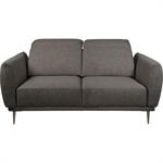 Canapé 2 places fixe en tissu avec fonction avance-recul - gris restanqueMARKO
