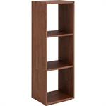 Étagère 3 cases en chêne massif - bois foncéTASSIA