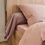 Taie de traversin en percale de coton - brun rhassoul 43x190cmFLORE