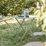 Table basse de jardin pliante en acier - vert olivierCERVIONE