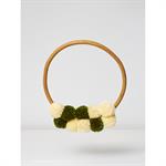 Couronne de pompons multicolore